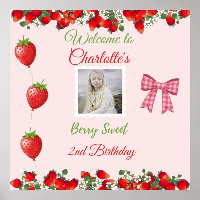 Poster Berry Sweet Birthday - Foto de boas-vindas (Frente)