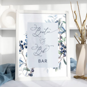 Poster Berry Sweet Blueberry Bowtie e Bib Bar