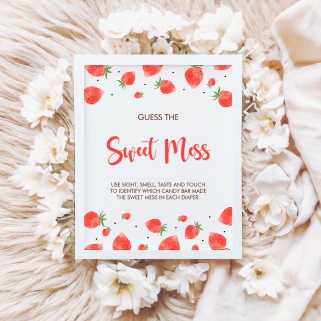 Poster Berry Sweet Chá de fraldas Adivinha O Sinal De Mes (Criador carregado)