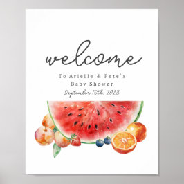Poster Berry Sweet Fruta Chá de fraldas Welcome Watermelo