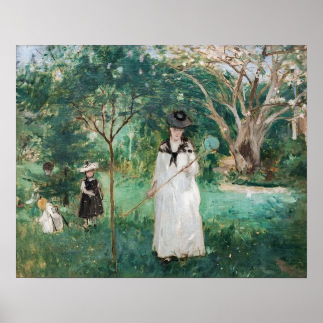Poster Berthe Morisot - A Caça À Borboleta (Frente)