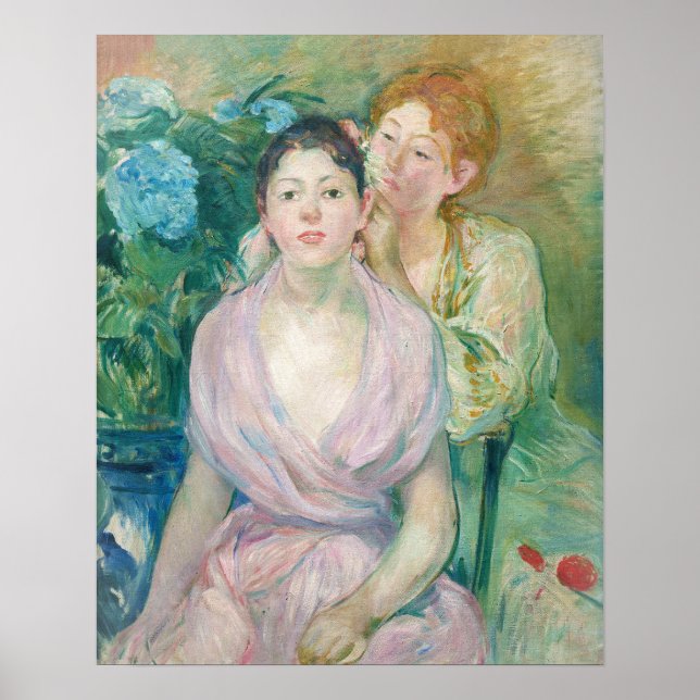 Poster Berthe Morisot - A Horstensia / As Duas Irmãs (Frente)