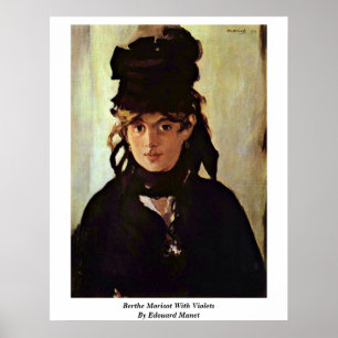 Poster Berthe Morisot Com Violetas Por Edouard Manet