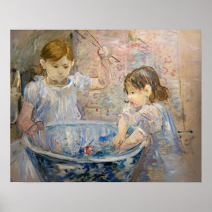 Poster Berthe Morisot - Crianças na Bacia