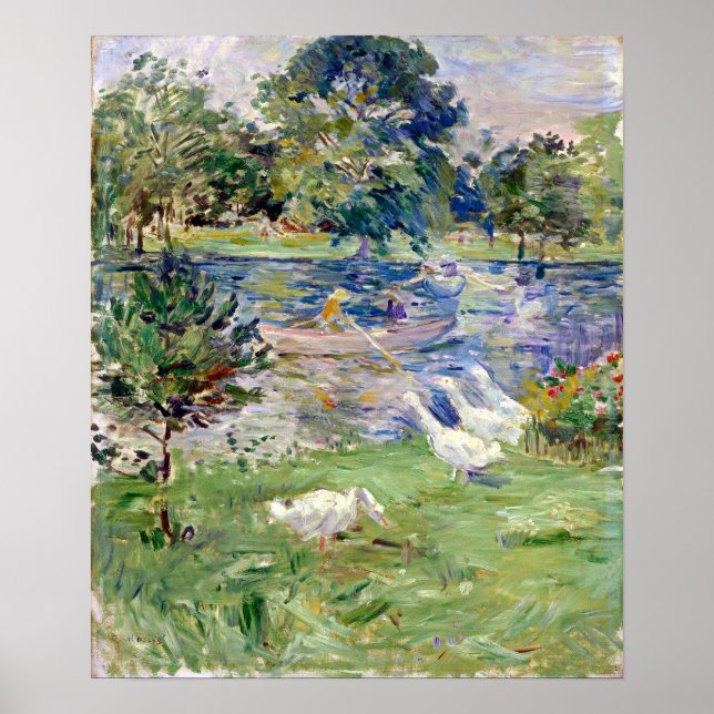 Poster Berthe Morisot Girl in a Boat with Geese (Frente)