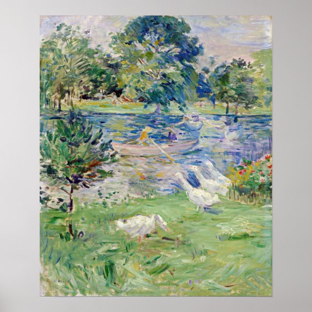 Poster Berthe Morisot - Girl in a Boat with Geese (Frente)