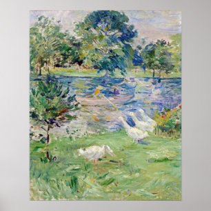 Poster Berthe Morisot - Girl in a Boat with Geese