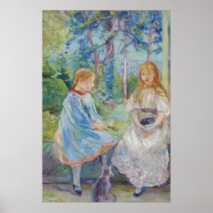 Poster Berthe Morisot - Jovens Garotas na Janela