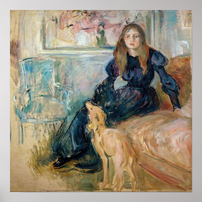 Poster Berthe Morisot - Julie e seu Galgo Laerte (Frente)