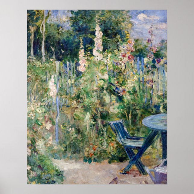 Poster Berthe Morisot - Malvarrosas (Frente)