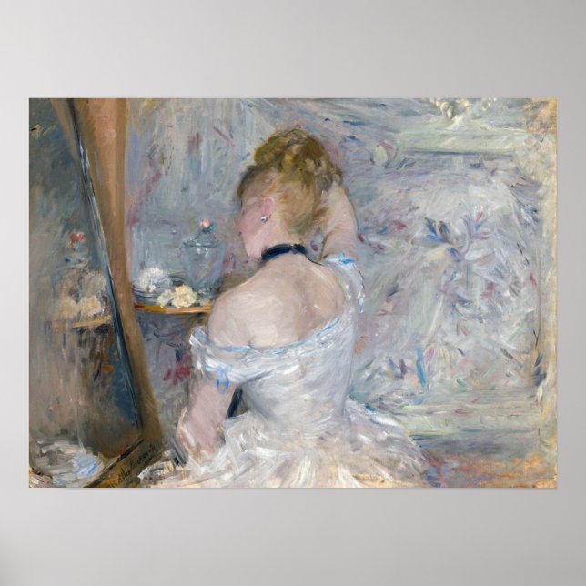 Poster Berthe Morisot - Mulher na sua Toilette (Frente)