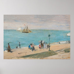 Poster Berthe Morisot - Na Praia, Les Petites-Dalles