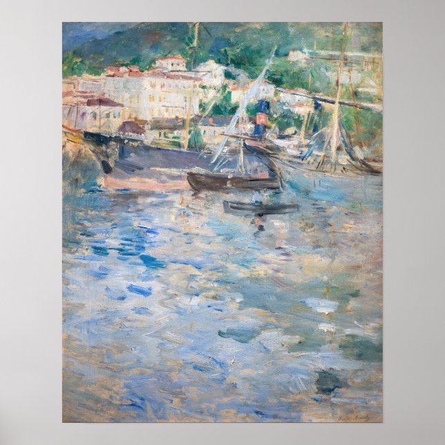 Poster Berthe Morisot - Porto de Nice (Frente)
