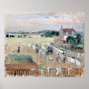 Poster Berthe Morisot Prendendo a roupa para secar