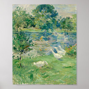 Poster Berthe Morisot - Rapariga Num Barco Com Gansos