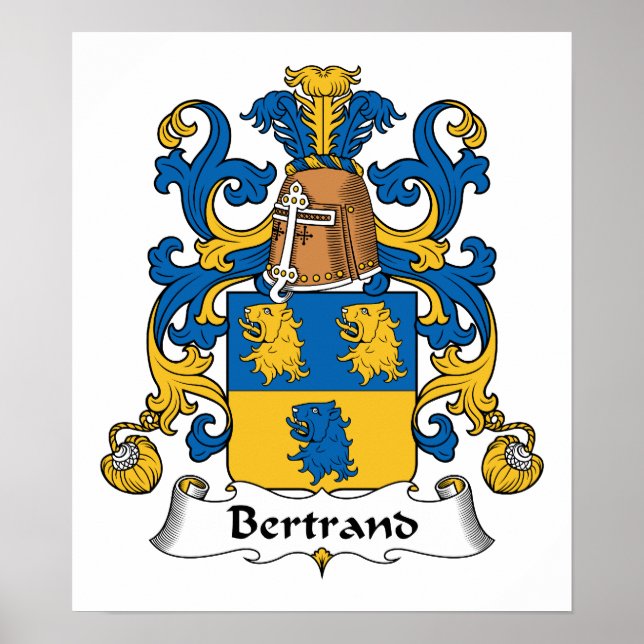 Pôster Bertrand Family Crest (Frente)