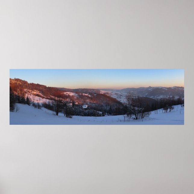 Poster Besboy Sądecki Sunset panorama (Frente)