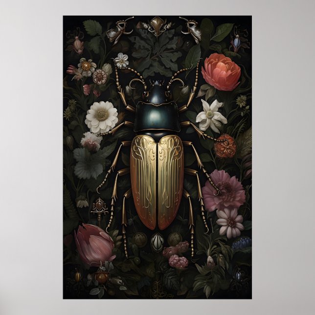 Poster Besouro Dourado No Jardim De Flores Escuras, Besou (Frente)