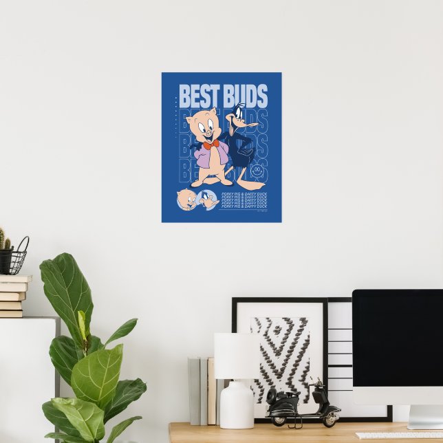 Poster Best Buds Porky Pig & DAFFY DUCK™ (Escritório em casa)