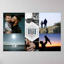 Poster Best Dad Ever Fatherhood Typography Design