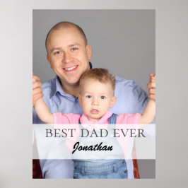 Poster Best Dad Ever Name Quote Family Design