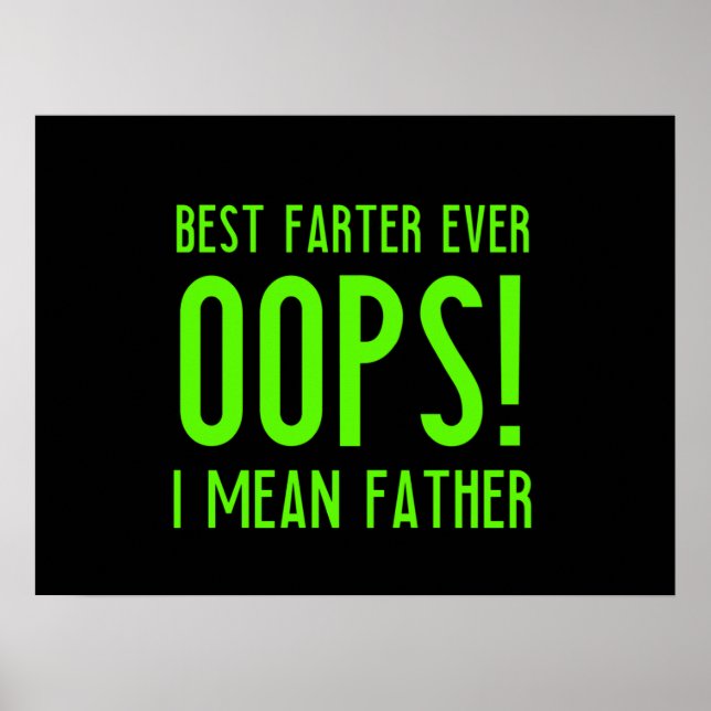 Poster Best farter ever funny fathers day gift for dad fa (Frente)