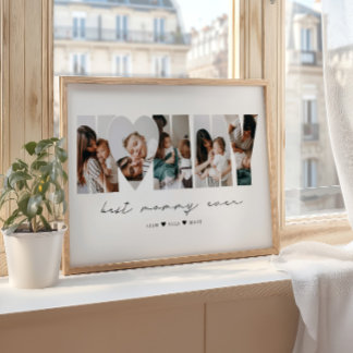 Poster Best Mommy Ever Modern Photo Collage Mother's Day