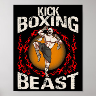 Poster Besta de Kickboxing Artes Marciais Brasileiras Ang