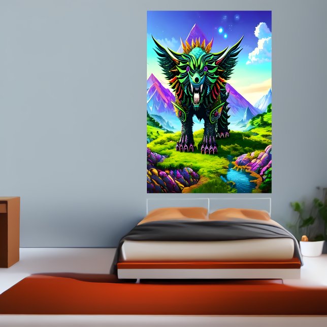 Poster Besta fantasia na floresta fantasia | AI Art Poste (Criador carregado)