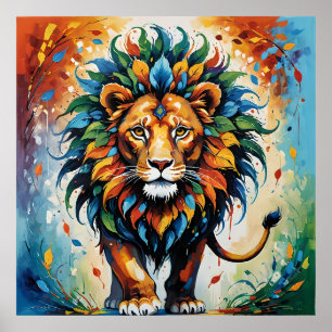 Poster Besta Mítica Majestosa - Arte Miniatura Indiana