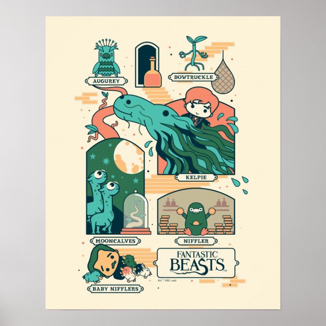 Poster Bestas Fantásticas de Cartoon (Frente)