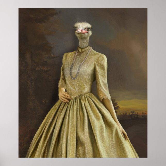 Poster Bestas Nobres - Dandy Ostrich (Frente)