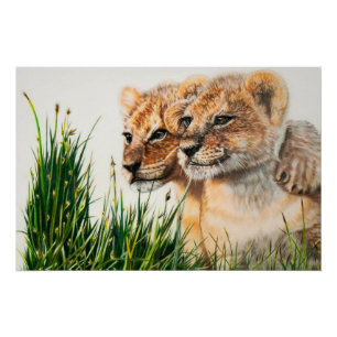 Pôster Besties de filhotes de poster brilhante