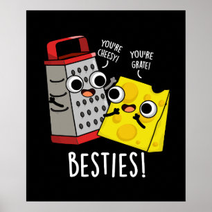 Poster Besties Engraçado Queijo Grater Torre Escuro BG