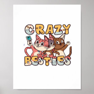 Poster Besties Loucas Tomando Engraçado Selifa Trabalho B