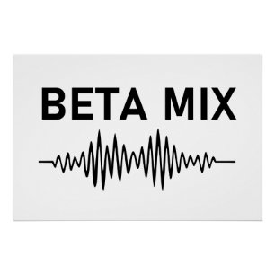 Pôster Beta Mix - Forma de onda de áudio