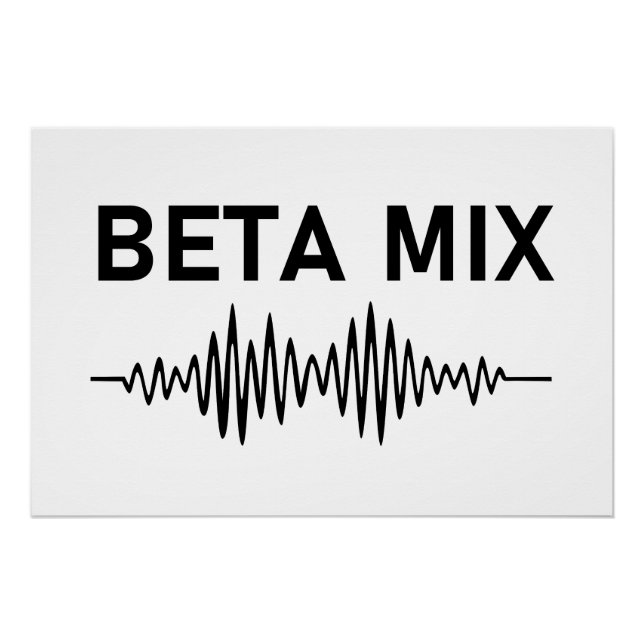 Pôster Beta Mix - Forma de onda de áudio (Frente)