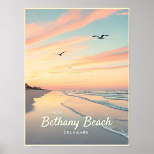 Poster Bethany Beach, Delaware – Paisagens Tranquilas de