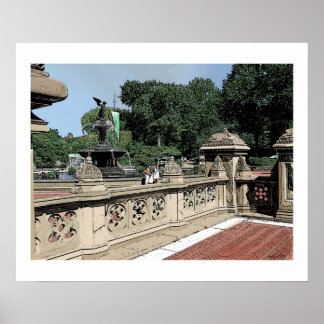 POSTER BETHESDA FOUNTAIN SUMMER CENTRAL PARK