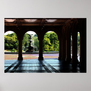 Pôster Bethesda Terrace na Foto do Parque Central de Nova