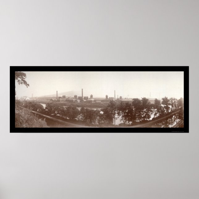 Pôster Bethlehem Steel Works Foto 1896 (Frente)