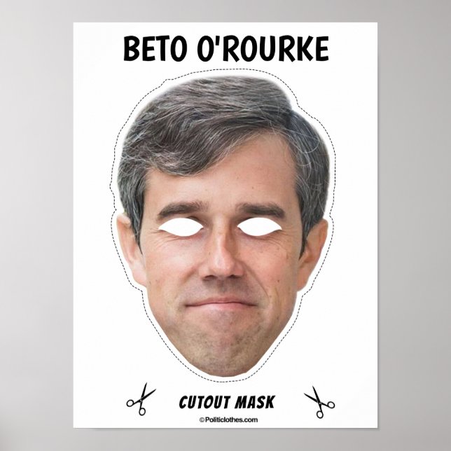 Poster BETO O'ROURKE Halloween Mask (Frente)