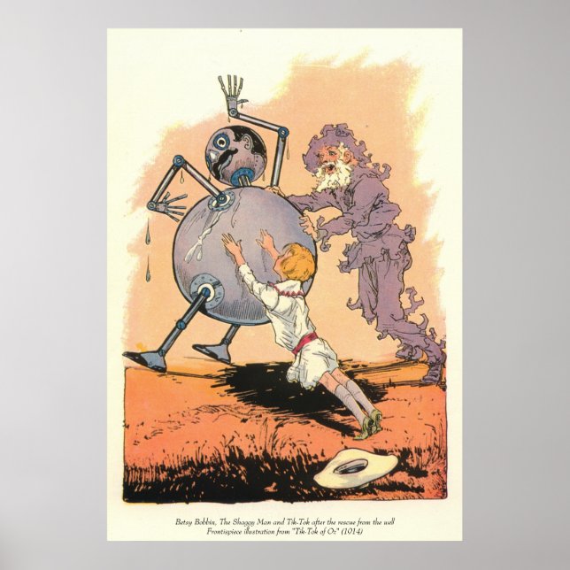 Pôster Betsy Bobbin, The Shaggy Man e Tik-Tok (Frente)