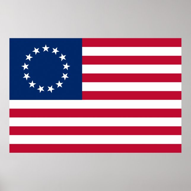 Poster Betsy Ross Old Glory American Flag (Frente)