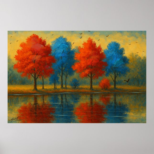 Poster Between Fire and Frost Landscape (Frente)