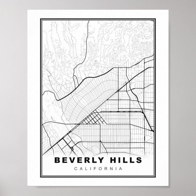 Poster Beverly Colinas Map (Frente)