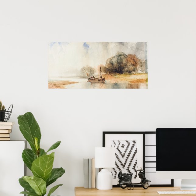 Poster Beverly N.J. por Moran, 1880 (Escritório em casa)