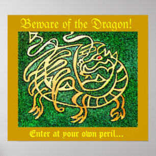 Pôster Beware do dragão