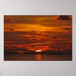Poster Bezaubernder Sonnenuntergang am Meer