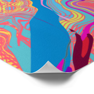 PÔSTER BEZIER GLITCH MELTED VERTICAL 02